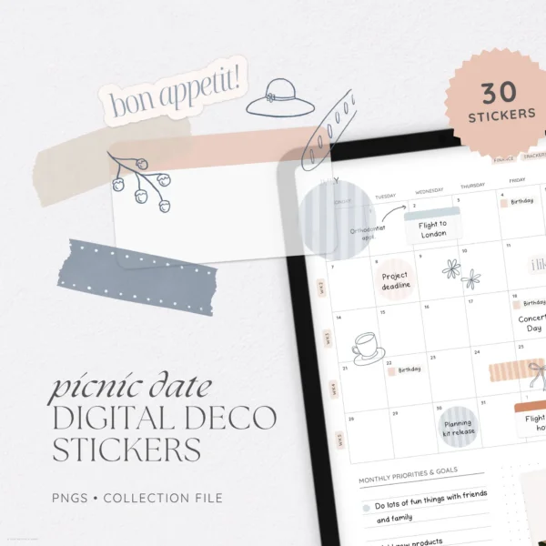 Picnic Date Digital Deco Stickers