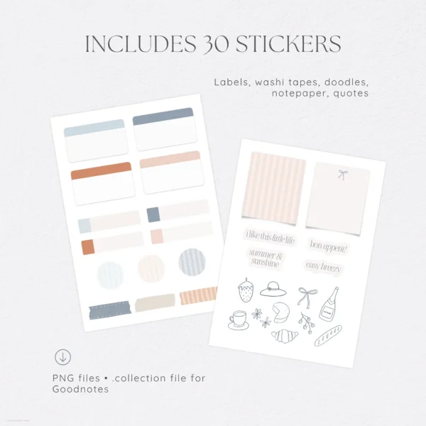 Picnic Date Digital Deco Stickers