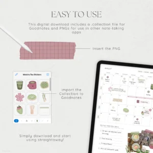 Matcha Tea Digital Deco Stickers - Image 4