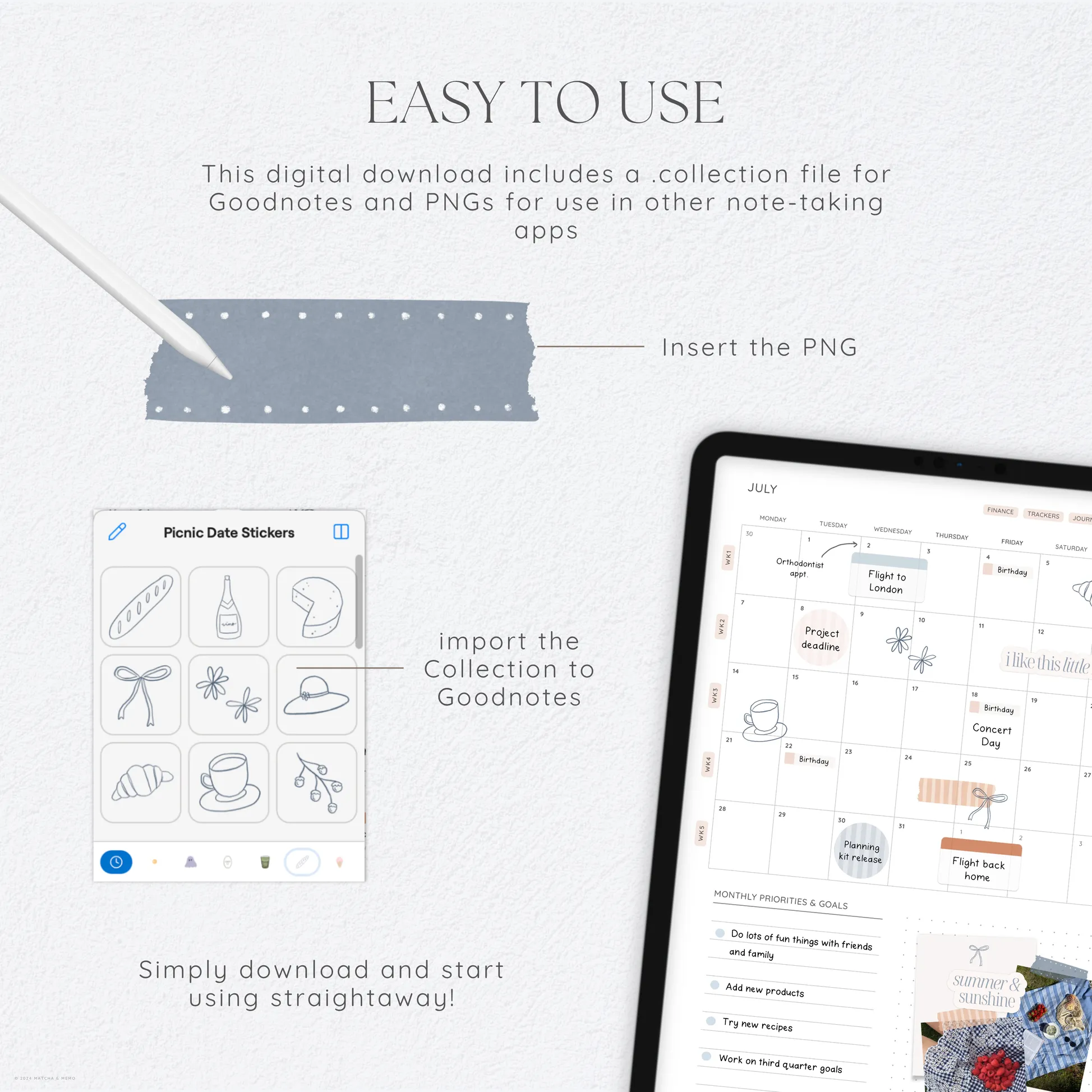 Picnic Date Digital Deco Stickers - Image 4