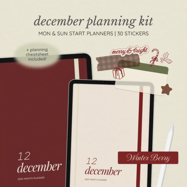 December Digital Planning Kit