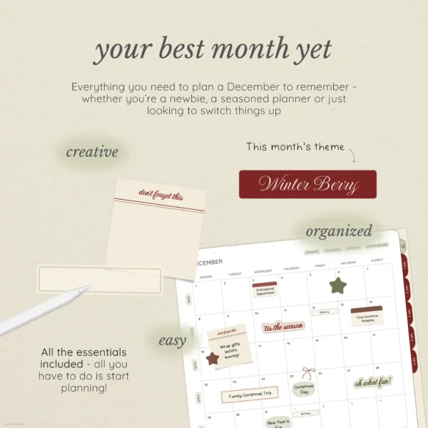 December Digital Planning Kit