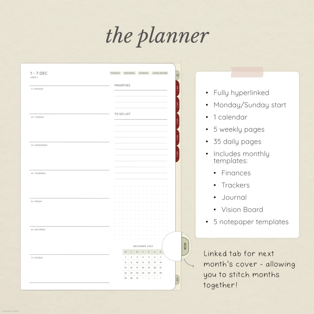 December Digital Planning Kit