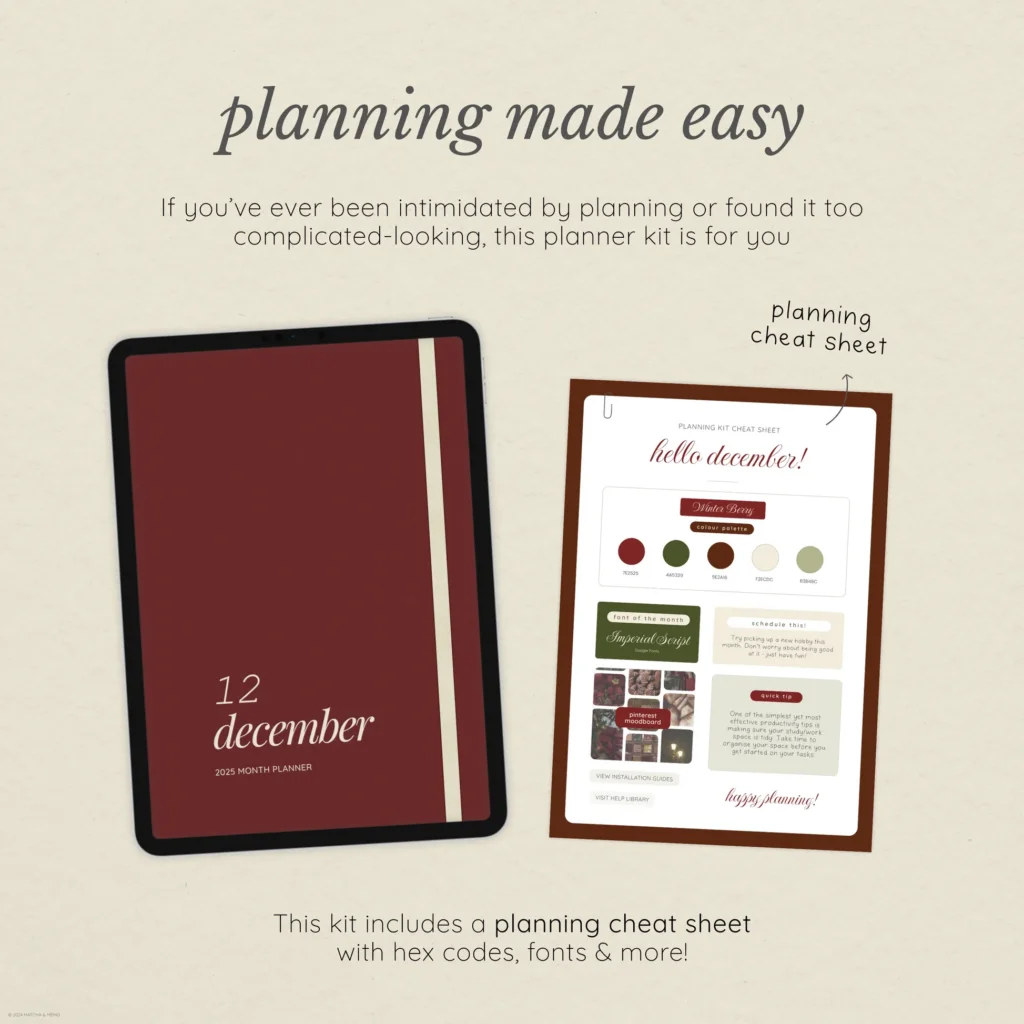 December Digital Planning Kit