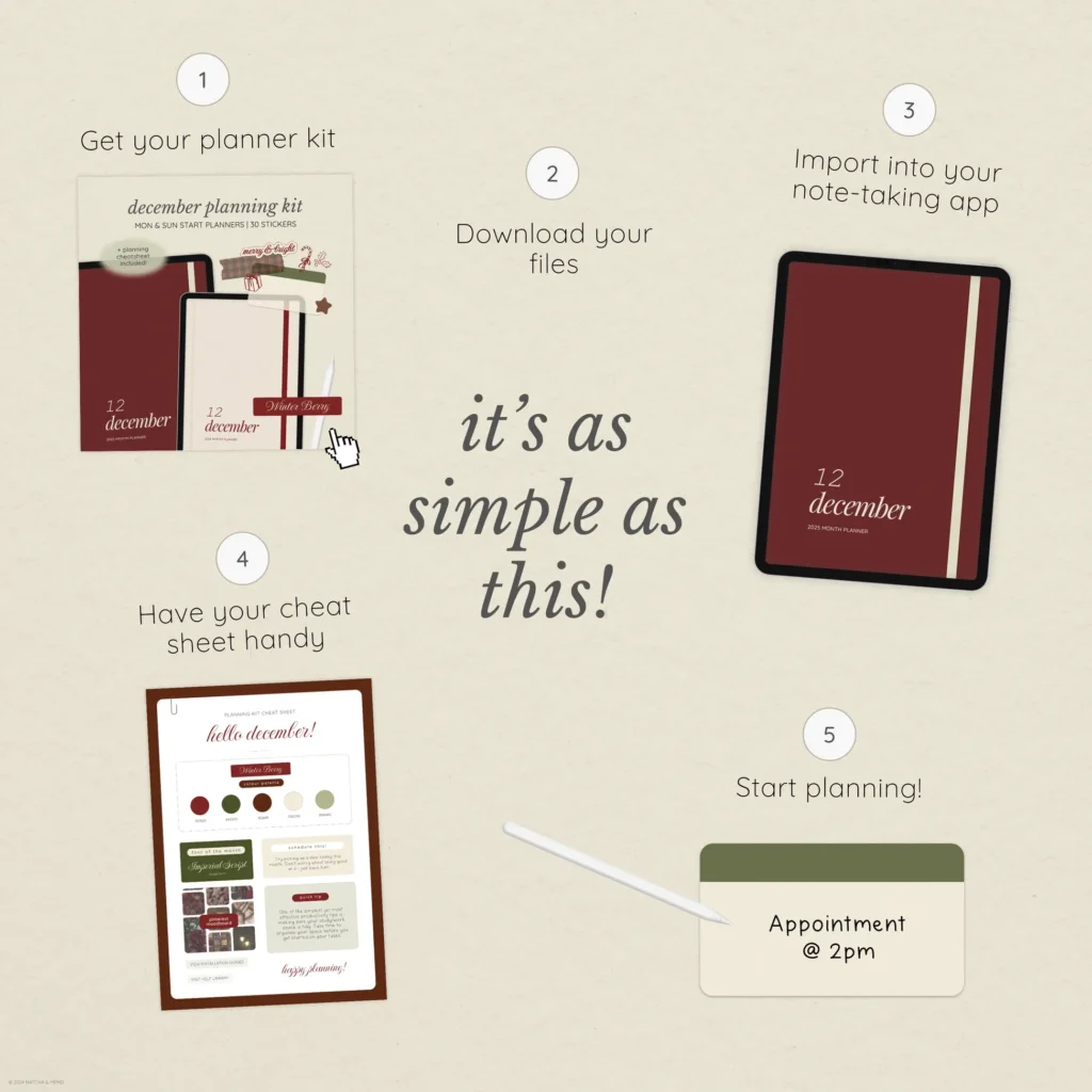 December Digital Planning Kit