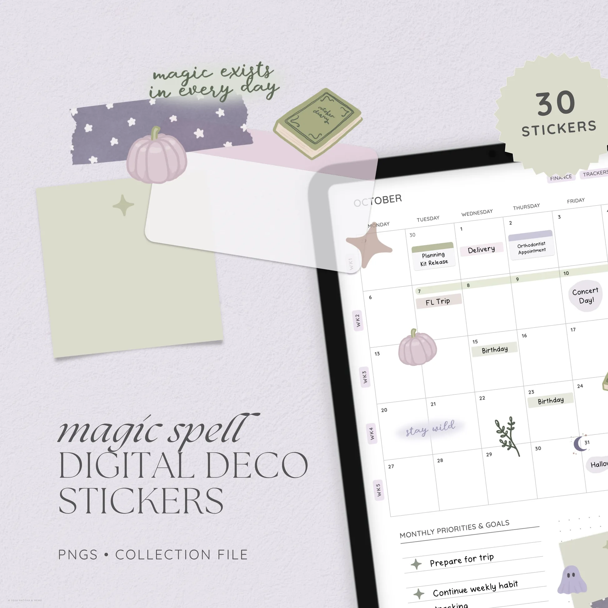 Magic Spell Digital Deco Stickers - Image 1