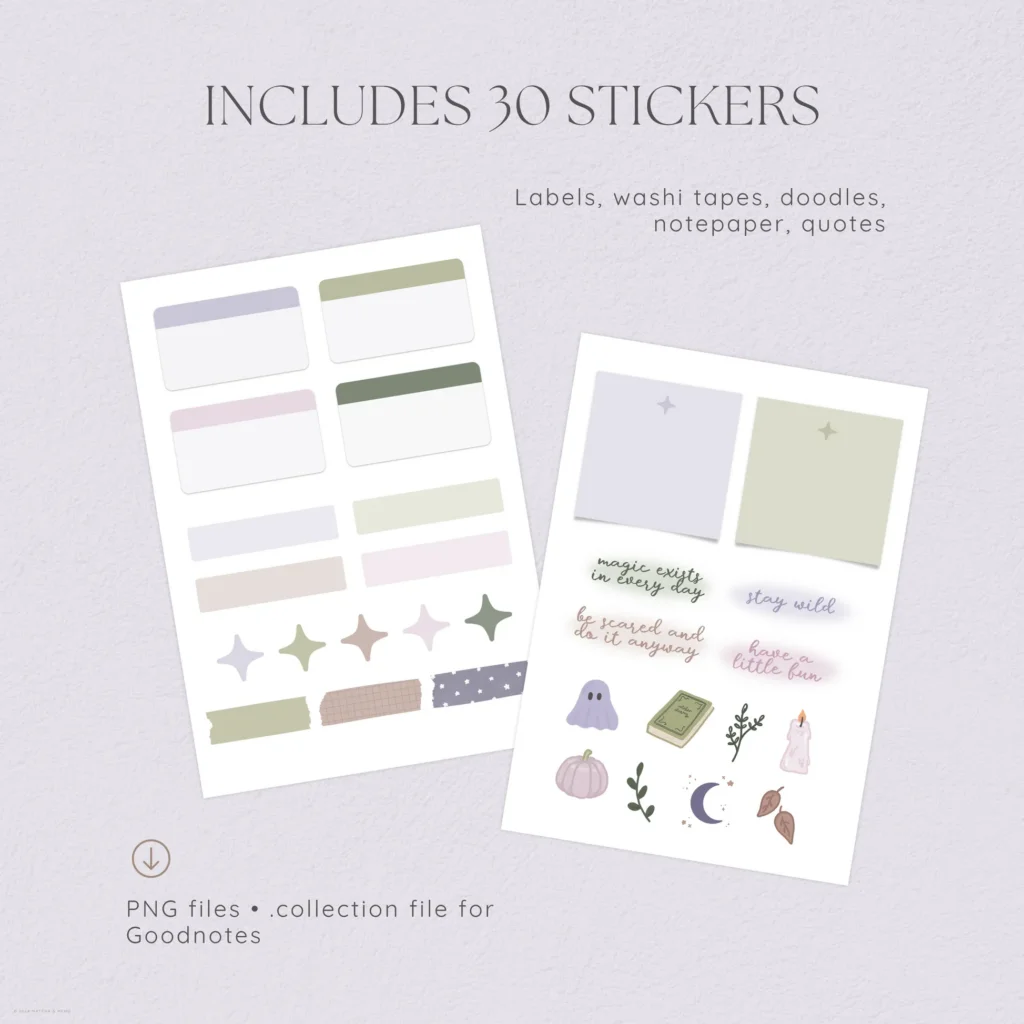 Magic Spell Digital Deco Stickers